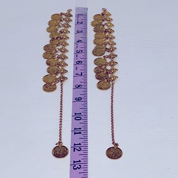 Bohemian Gold Coin Chain Anklet Set Boho - Picture 7 of 11